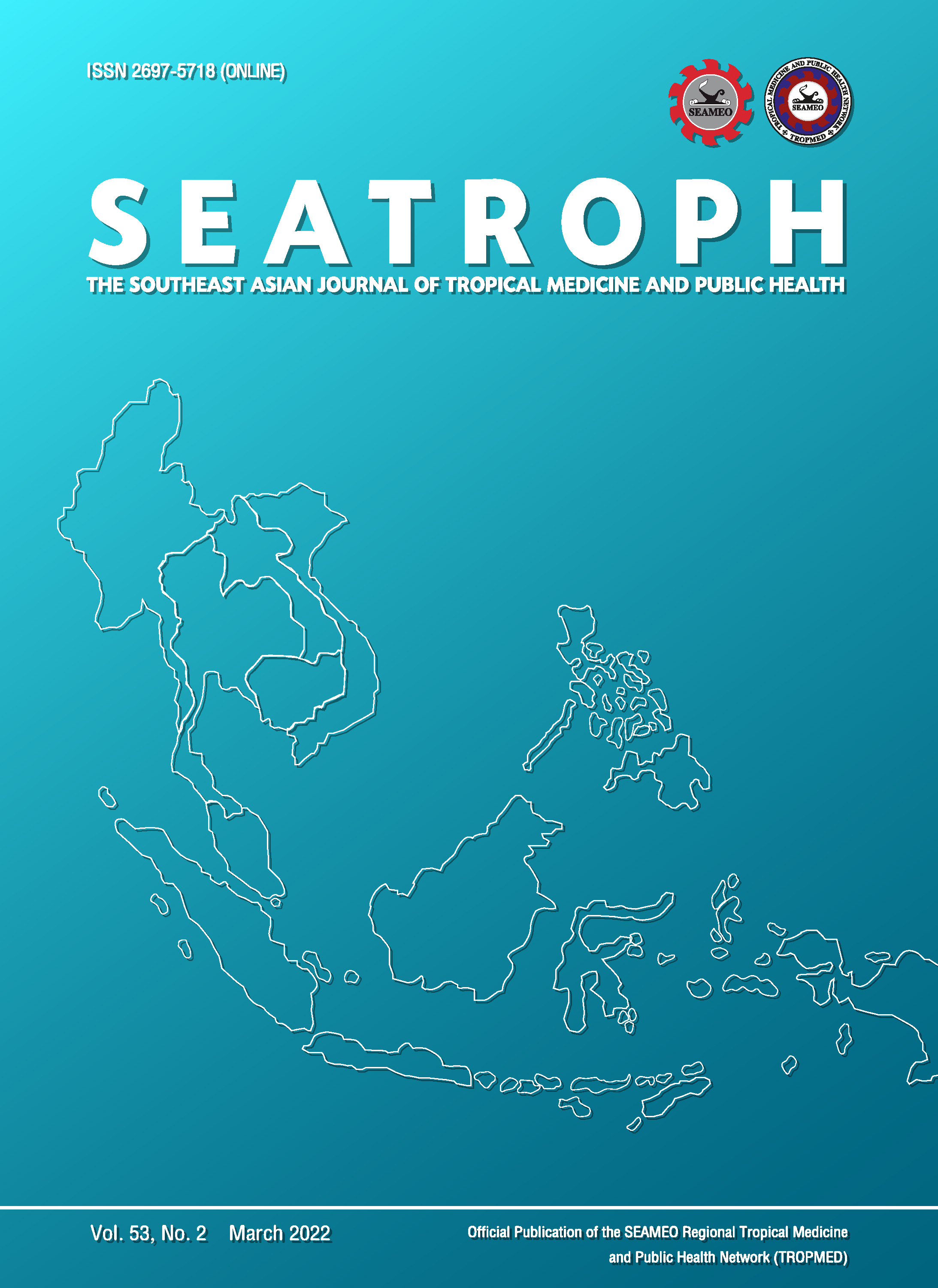					View Vol. 53 No. 2 (2022): THE SOUTHEAST ASIAN JOURNAL OF TROPICAL MEDICINE AND PUBLIC HEALTH
				