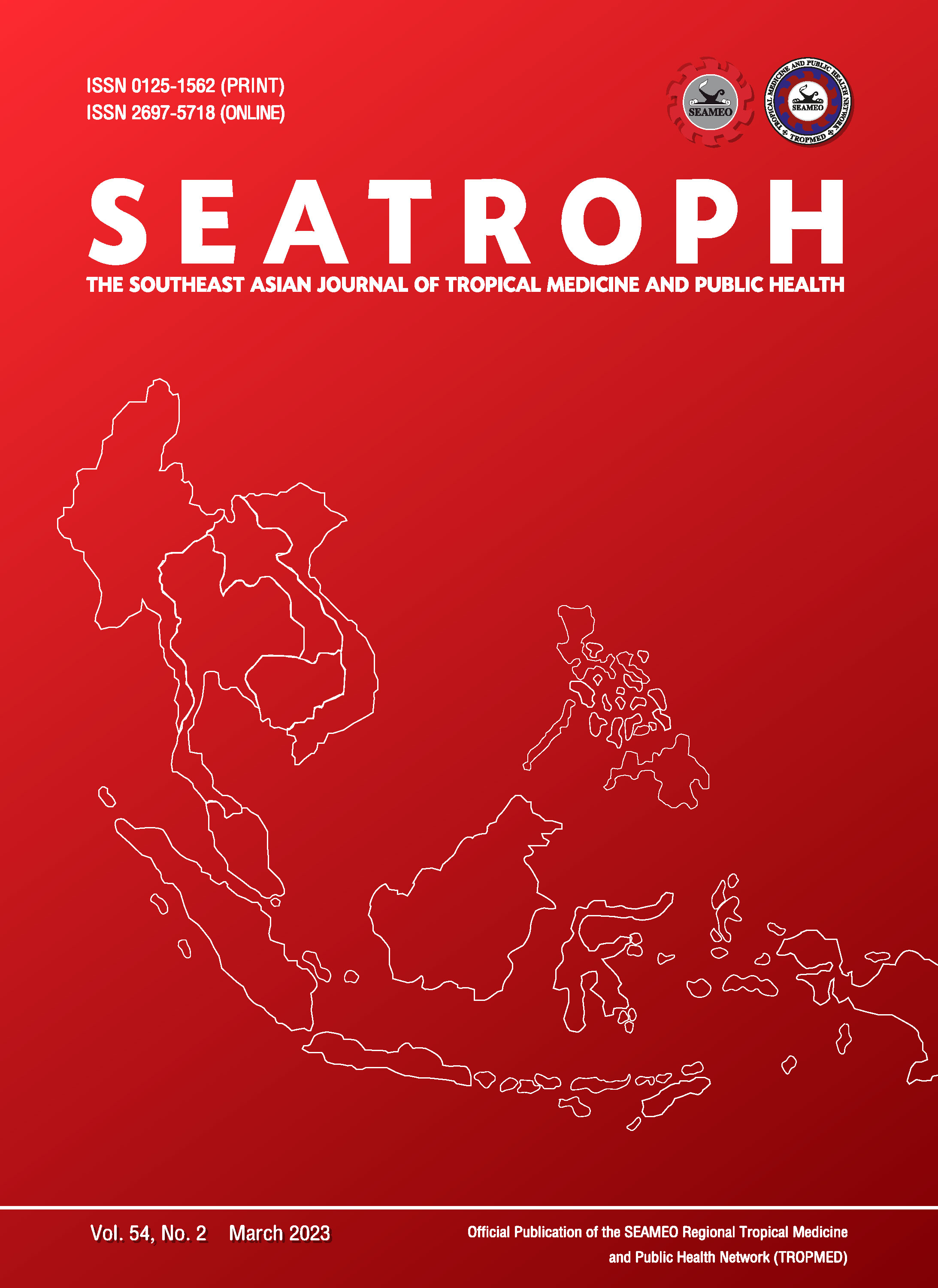 					View Vol. 54 No. 2 (2023): THE SOUTHEAST ASIAN JOURNAL OF TROPICAL MEDICINE AND PUBLIC HEALTH
				